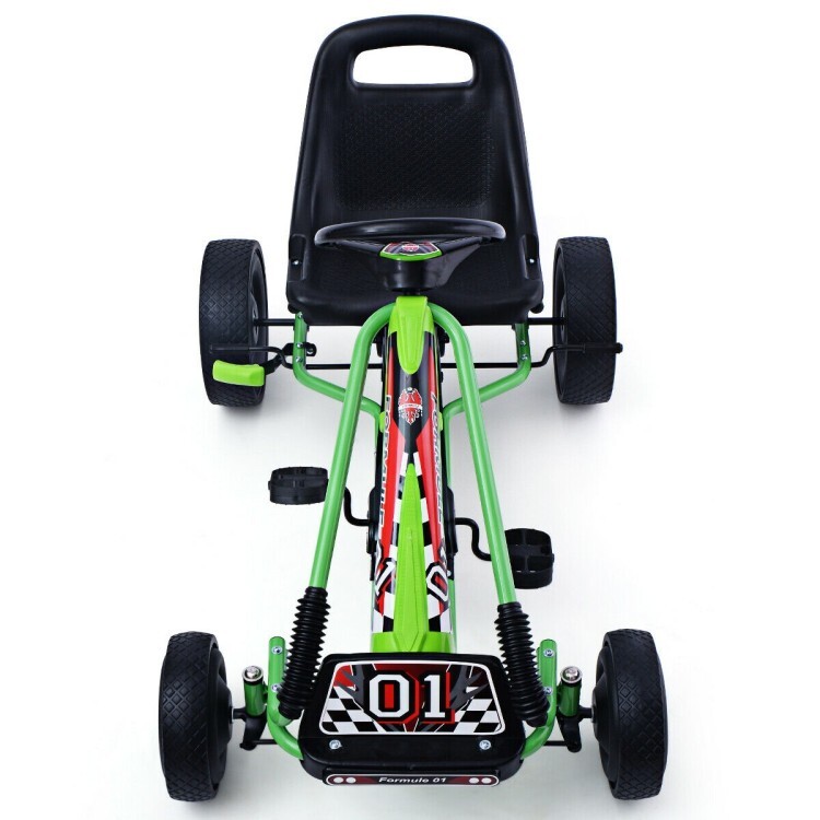 4 Wheels Kids Ride On Pedal Powered Bike Go Kart Racer Car Outdoor Play Toy Gift