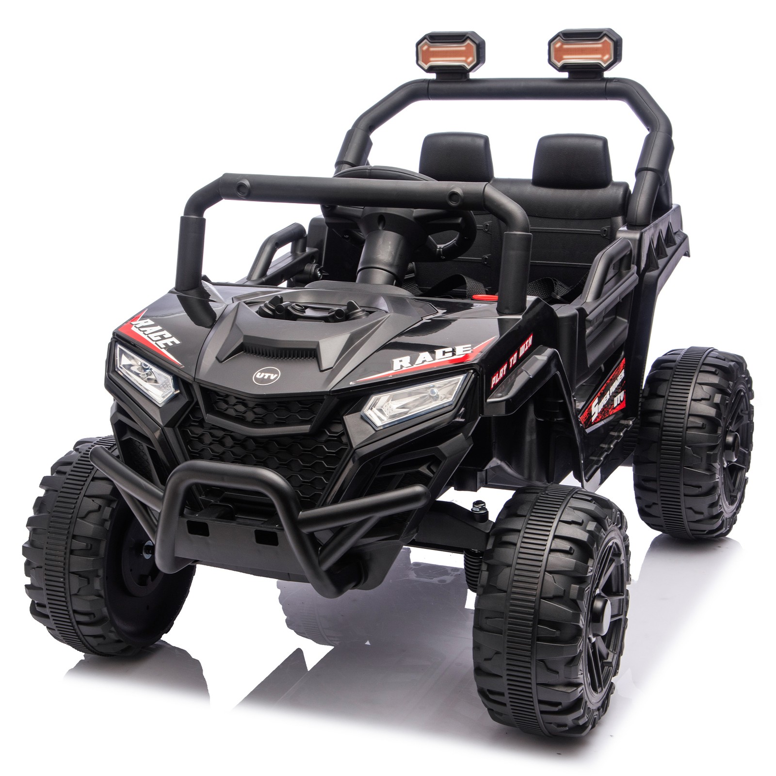 12V Kids UTV, 2.4G Remote, 4-Wheel Suspension, Anti-Slip Wheels, Ages 3-5