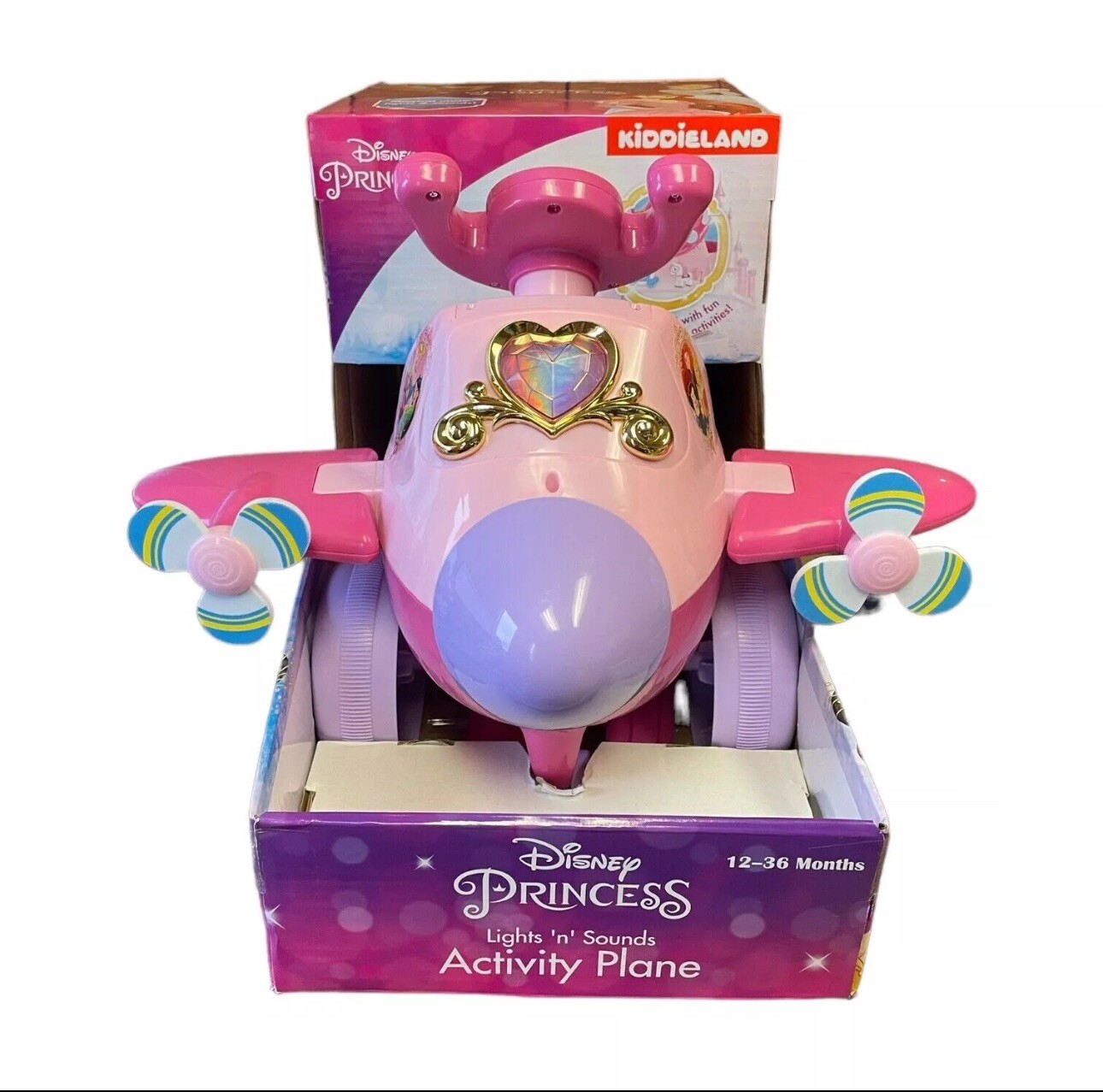Kiddieland Disney Lights and Sounds Activity Ride-On Princess Plane