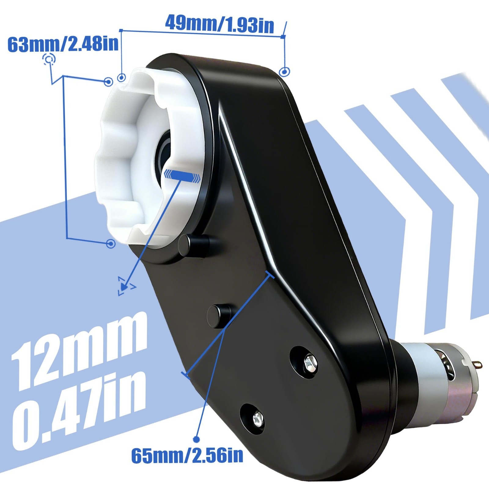 2Pack 12V RS390 Motor Gearbox 16000RPM for Power Wheels Upgrade & Repair Parts,