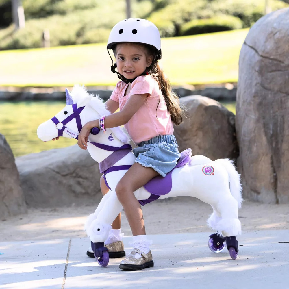 Power Pony Push Riding Toy – Crystal Steel Pedal & Push 3+ Years New
