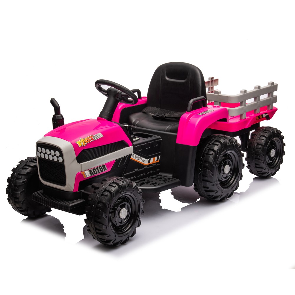 24V Battery Electric Ride on Tractor w/ Trailer 200w*2motor 1.86-4.97MPH/Remote