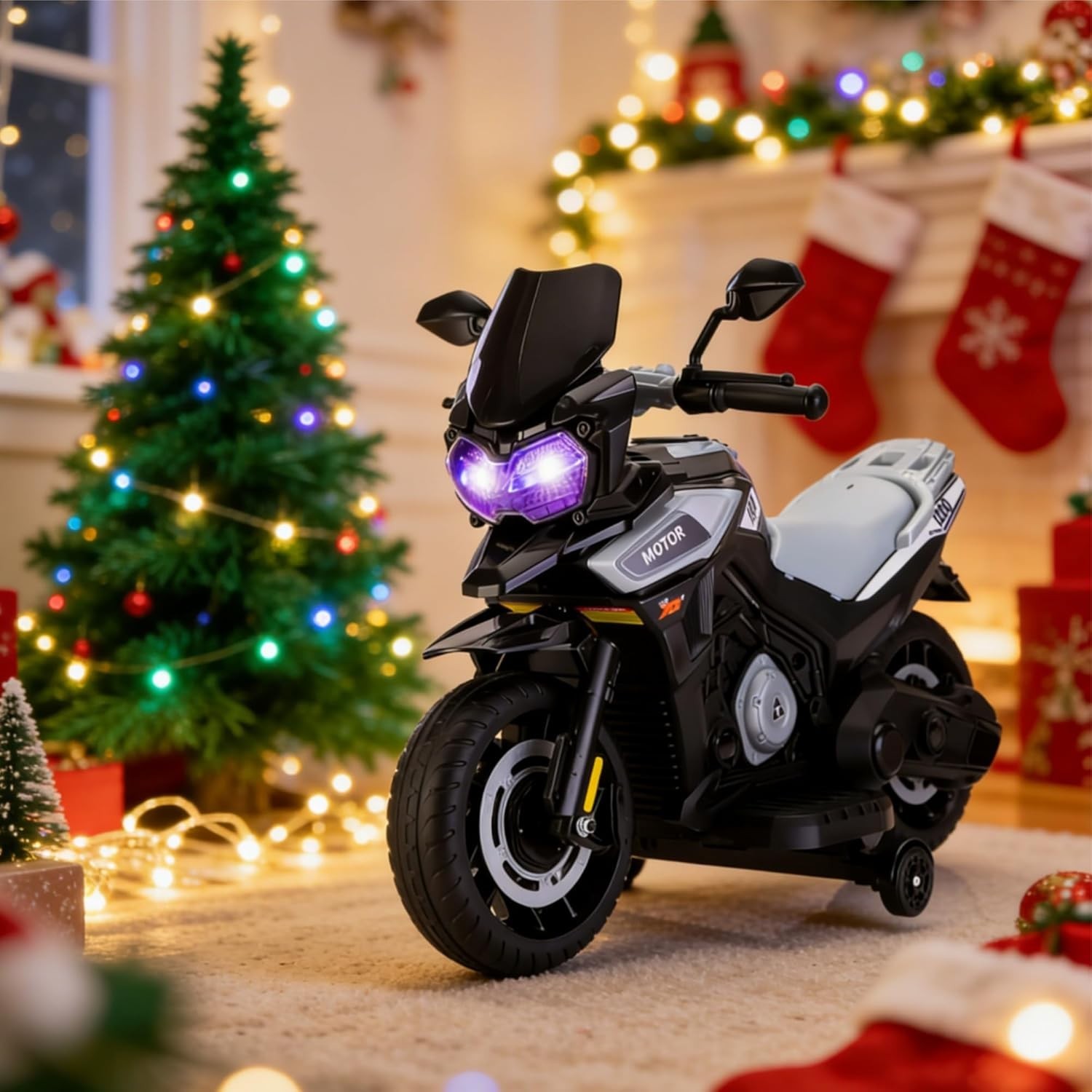 12V Kids Electric Motorcycle Ride-On Toy Battery Powered Motorbike w/Music