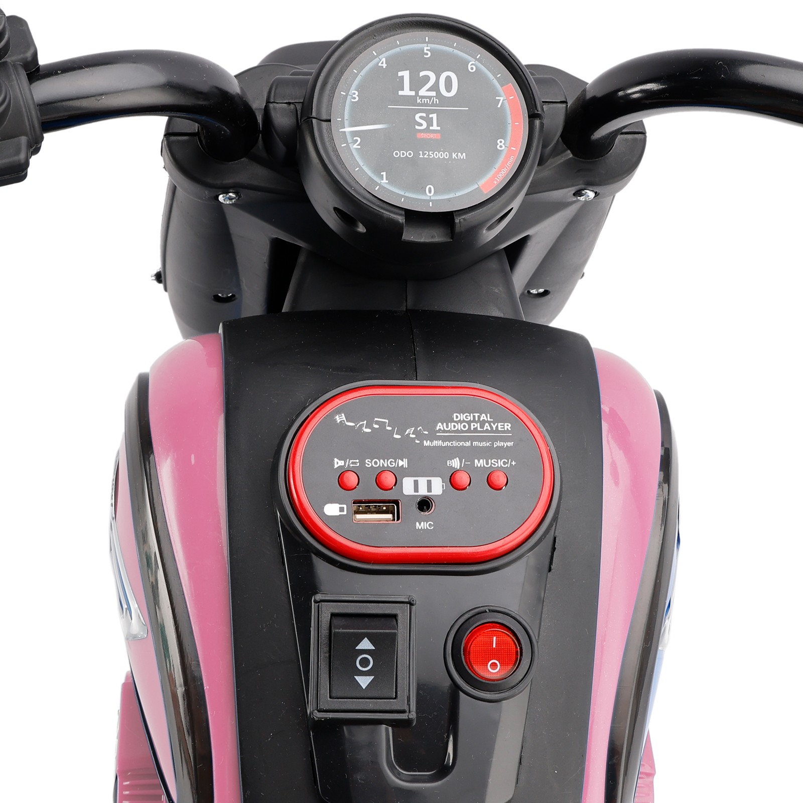 3Wheel 6V Kid Ride On Motorcycle Electric Toy w/ Colorful Light And Music Pink