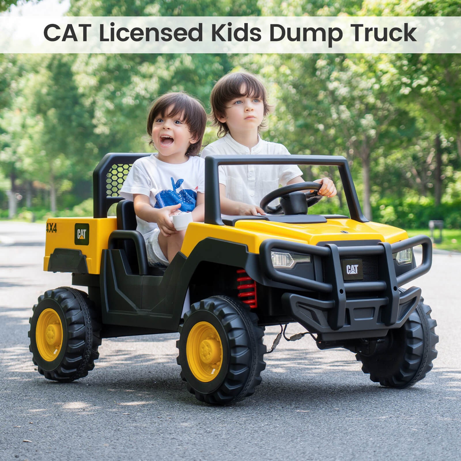 24V Ride On Dump Truck w/Remote Control, Dump Bed, Shovel, Music, Soft Start