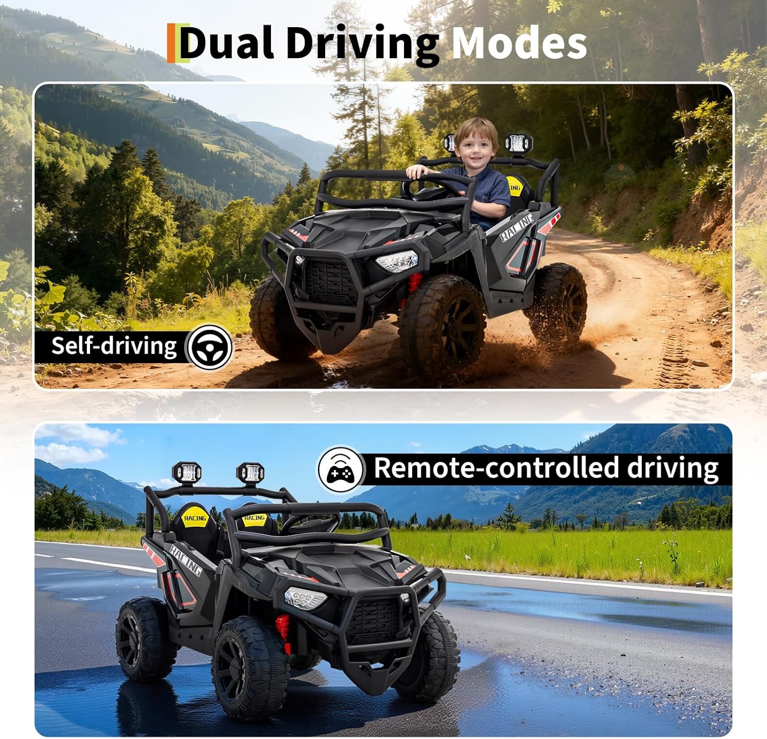 Garvee RC 24V 7AH Ride on UTV Electric Children’s Toys Car Battery*2 + Charger