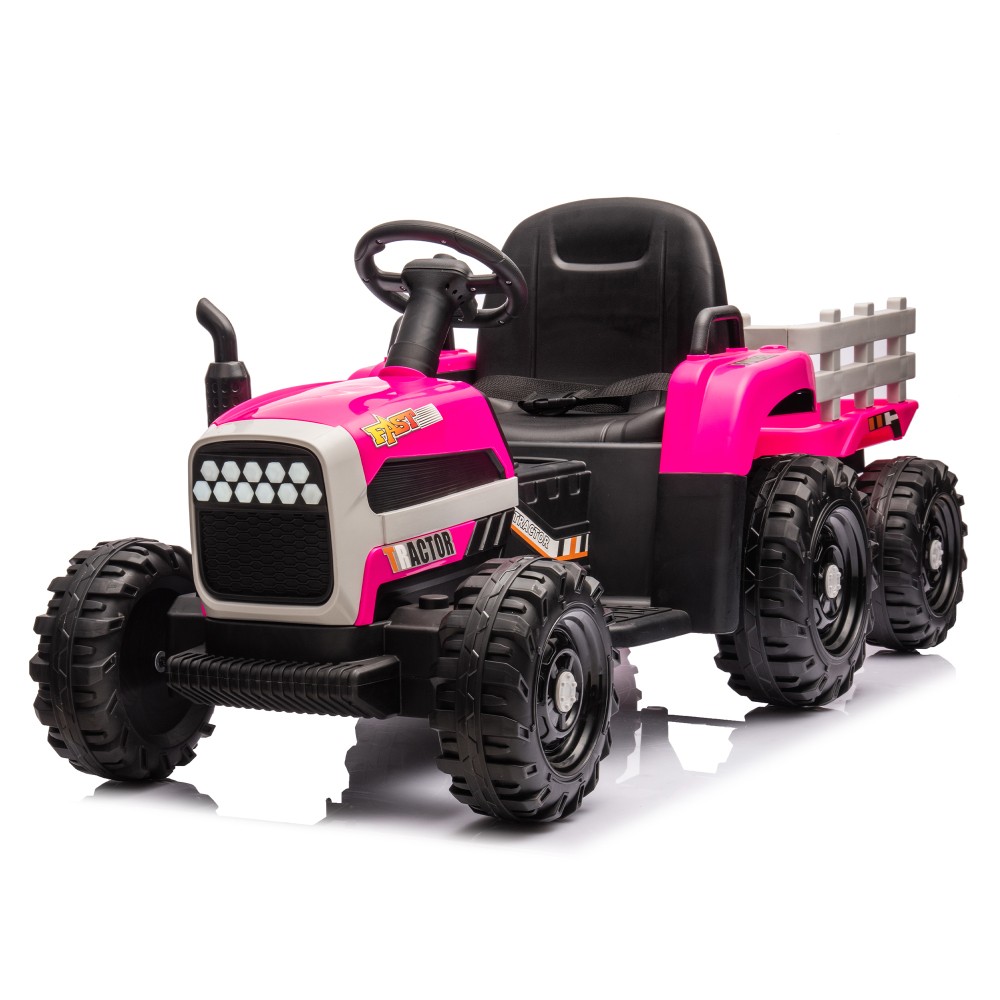 24V Battery Electric Ride on Tractor w/ Trailer 200w*2motor 1.86-4.97MPH/Remote