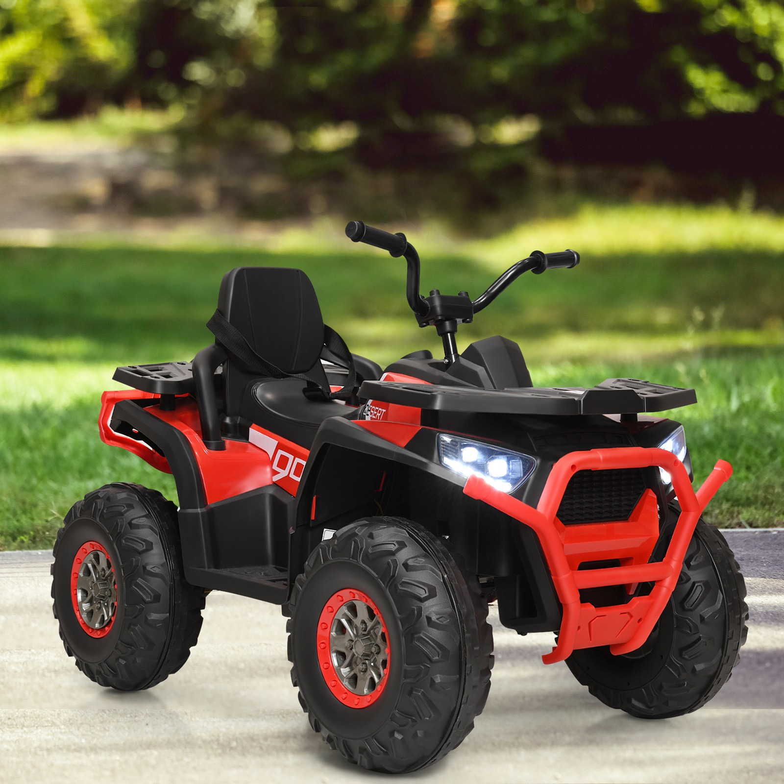 12V Electric Kids Ride On Car ATV 4-Wheeler Quad w/ LED Light Red