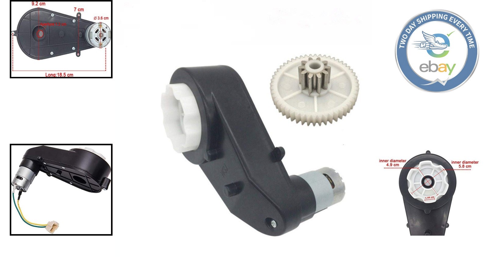 24V High Torque DC Motor & 30000RPM Gearbox for Kids Ride-On Car Enhancements