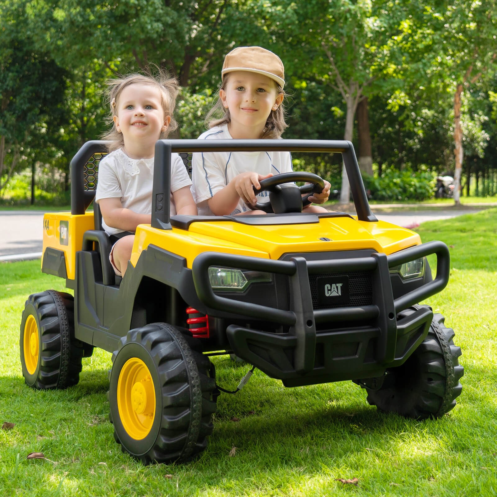 24V Ride On Dump Truck w/Remote Control, Dump Bed, Shovel, Music, Soft Start