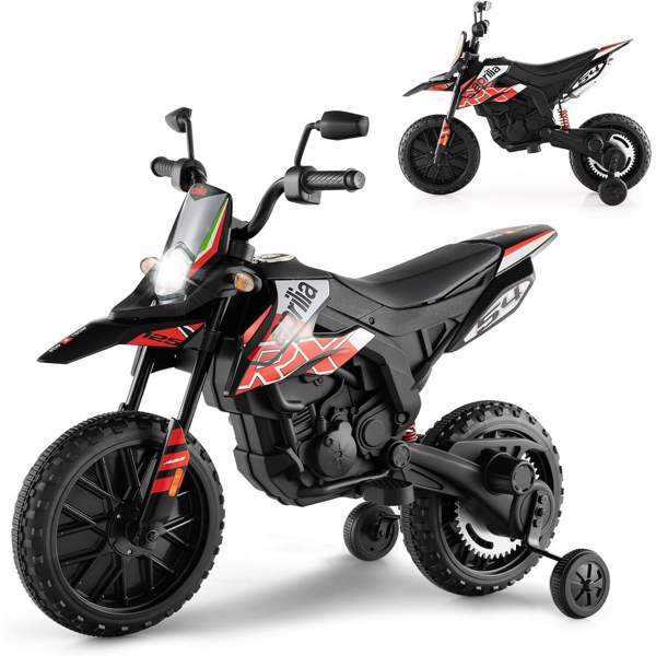 Kids Dirt Bike 12V Electric Off Road Motorcycle Training Wheel Light Music Xmas
