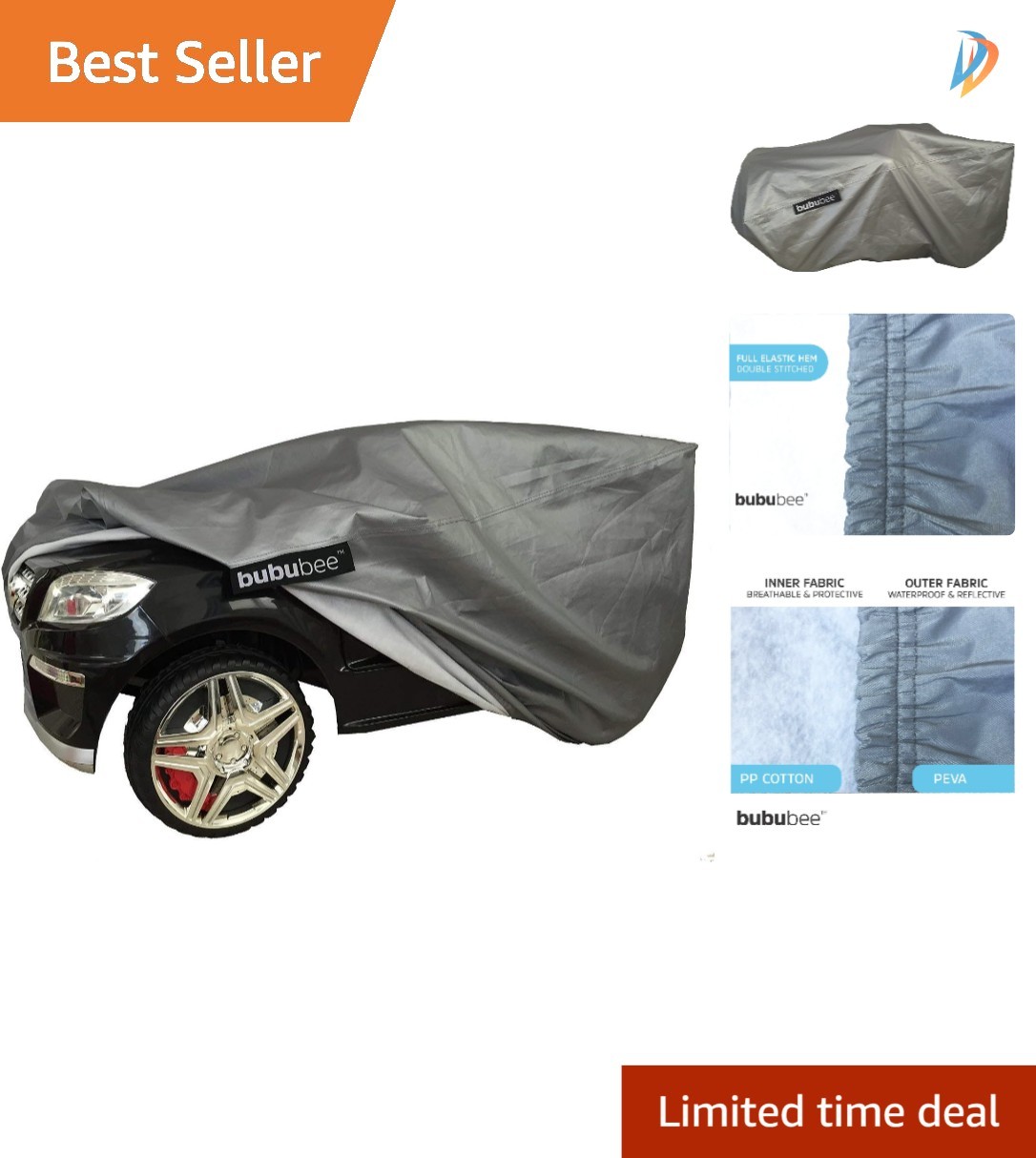 All-Weather Ride-On Toy Car Cover – UV, Rain & Snow Protection – 52″x34″x34″