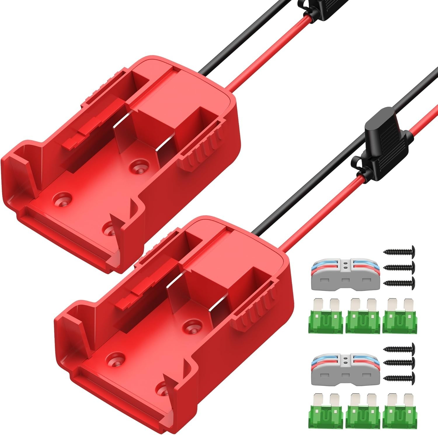 2PCS 18V Power Wheel Battery Adapter Kit with Lightweight Design & Accessories