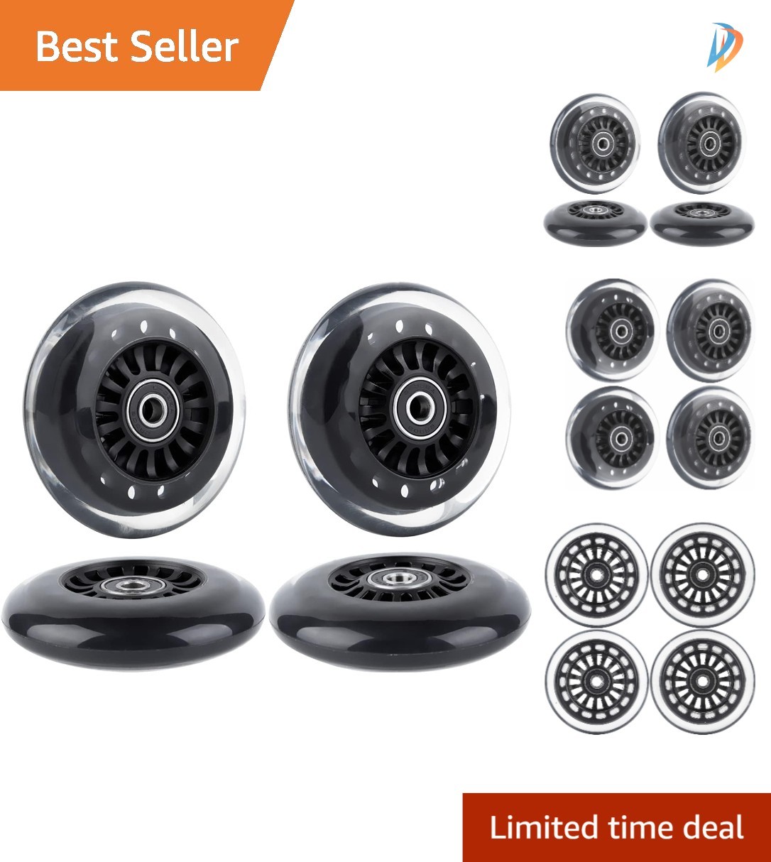 Smooth-Glide Replacement Wheels for Wiggle Cars – 90mm with Convex & Concave Hub