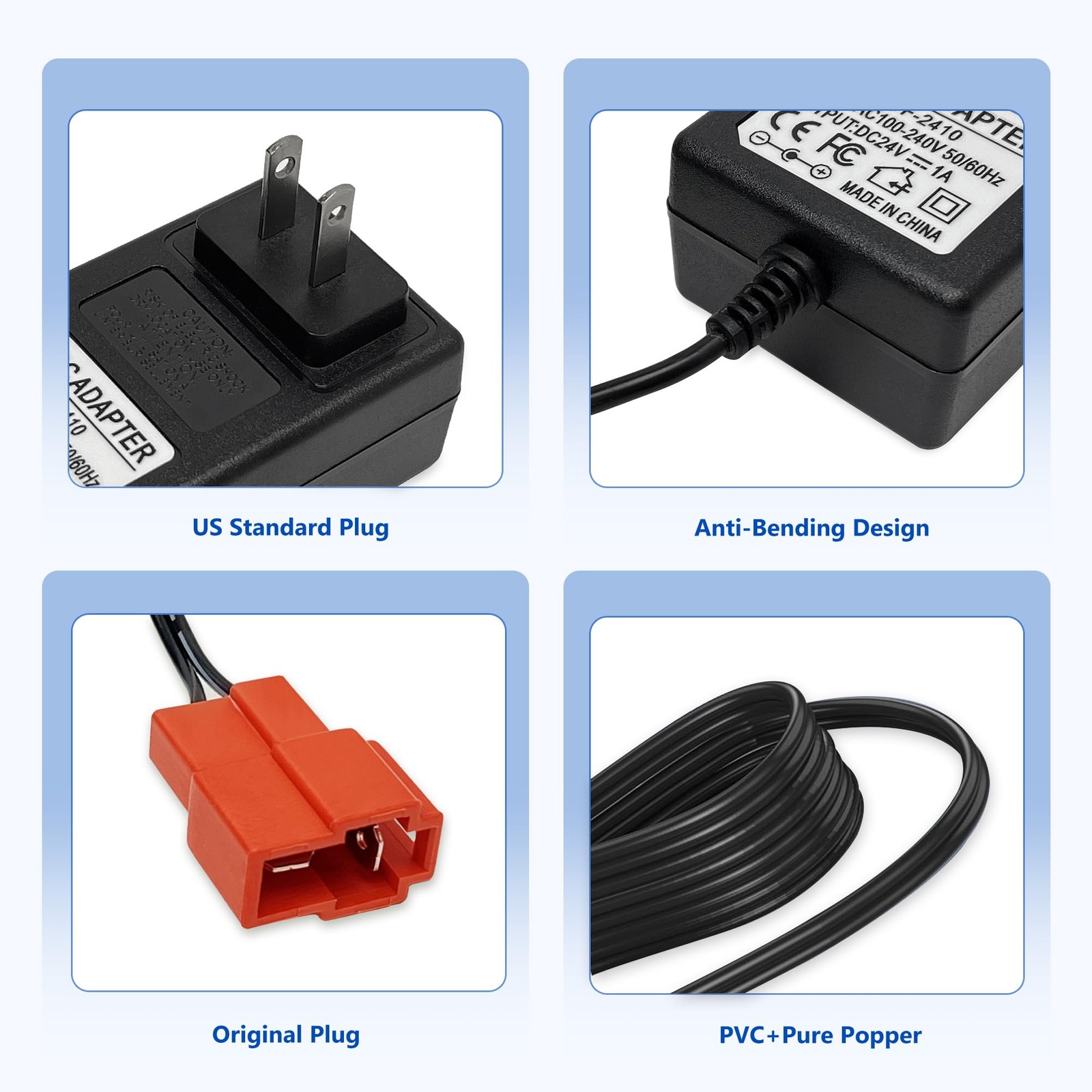 24V Battery Charger for Kids Ride-On Toys, Compatible with 28.8V Batteries