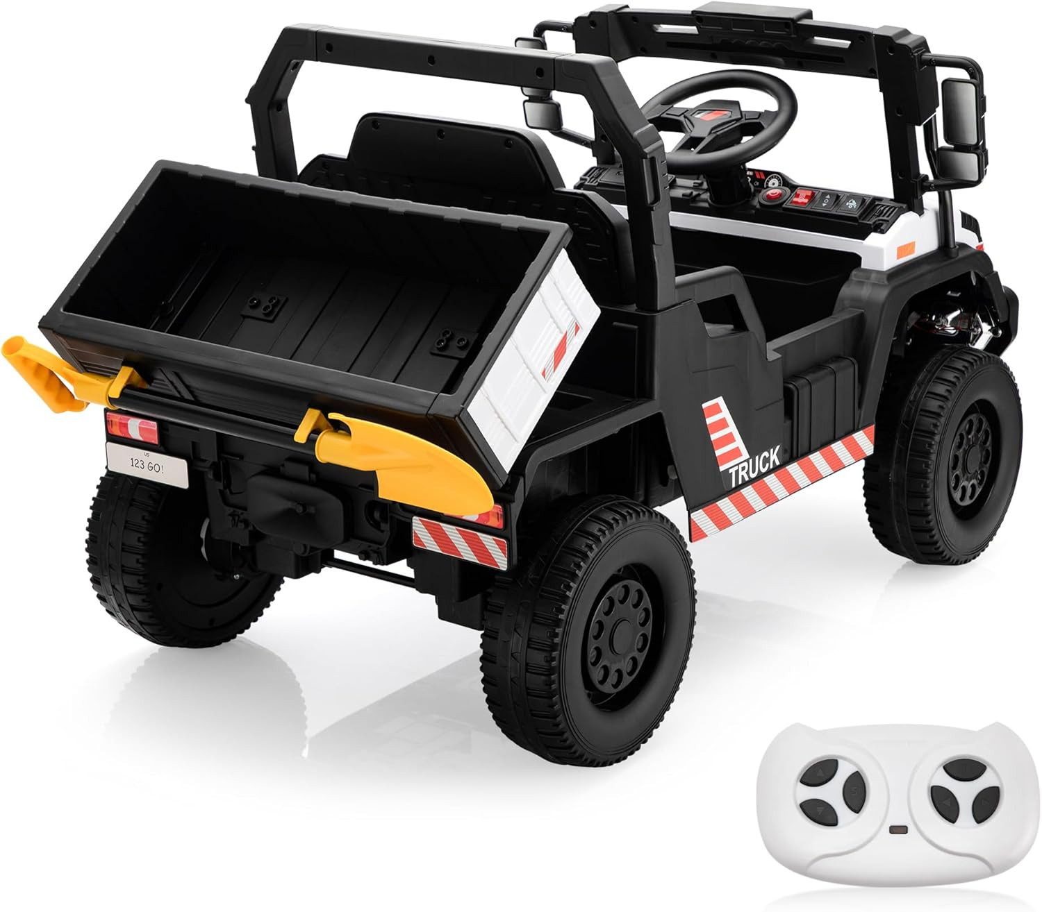 12V Electric Kids Dump Truck Toy, Toddlers Ride on Car with Parent Remote Contro