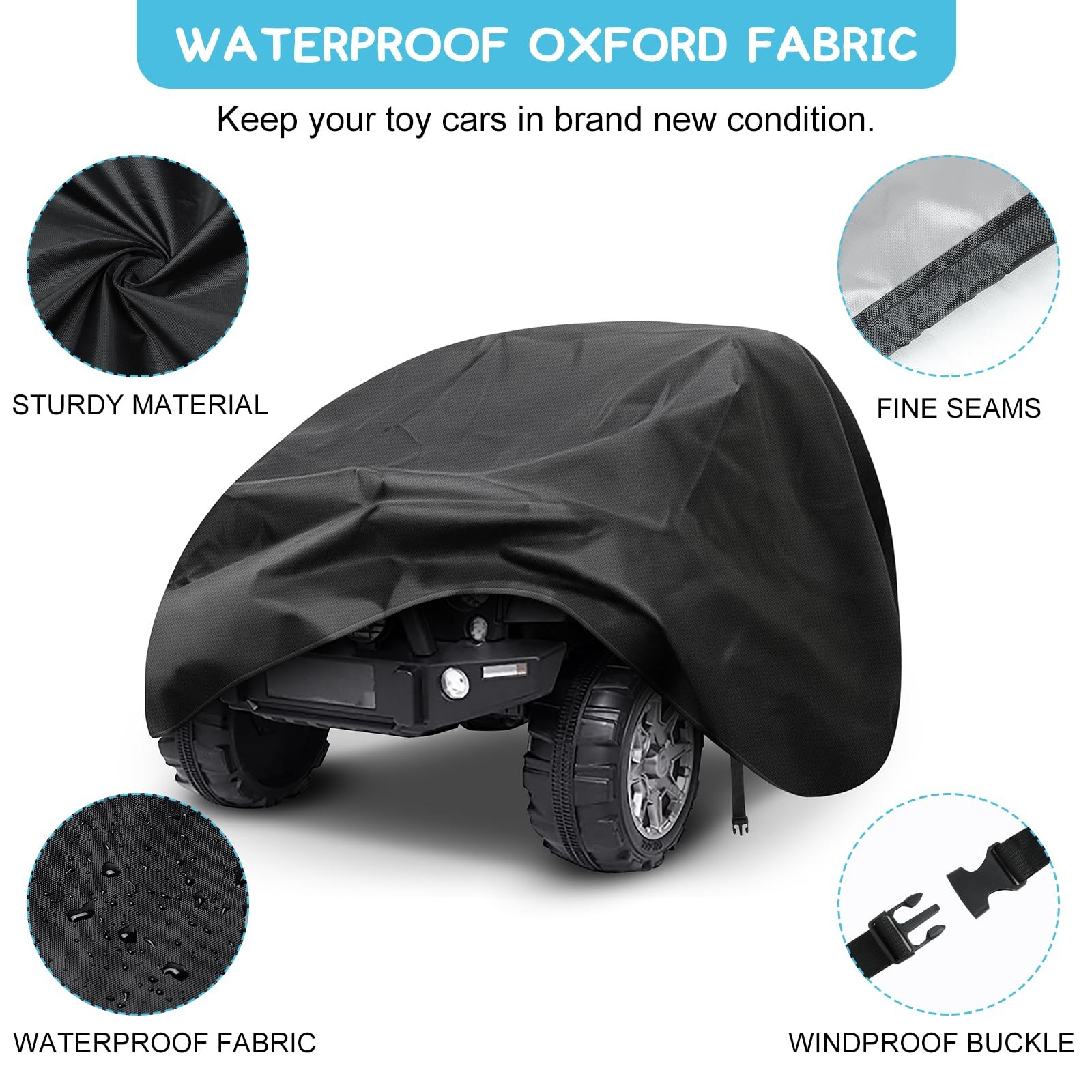 Kids Ride-On Toy Car Cover, Outdoor Wrapper Resistant Protection for Electric…