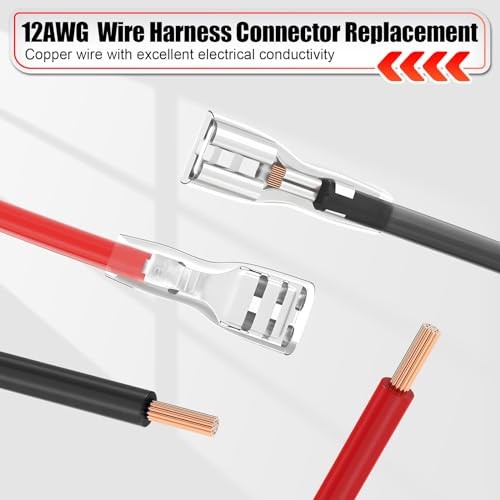 2 Pack 12 AWG Wire Harness Connector Replacement Compatible with Peg-Perego