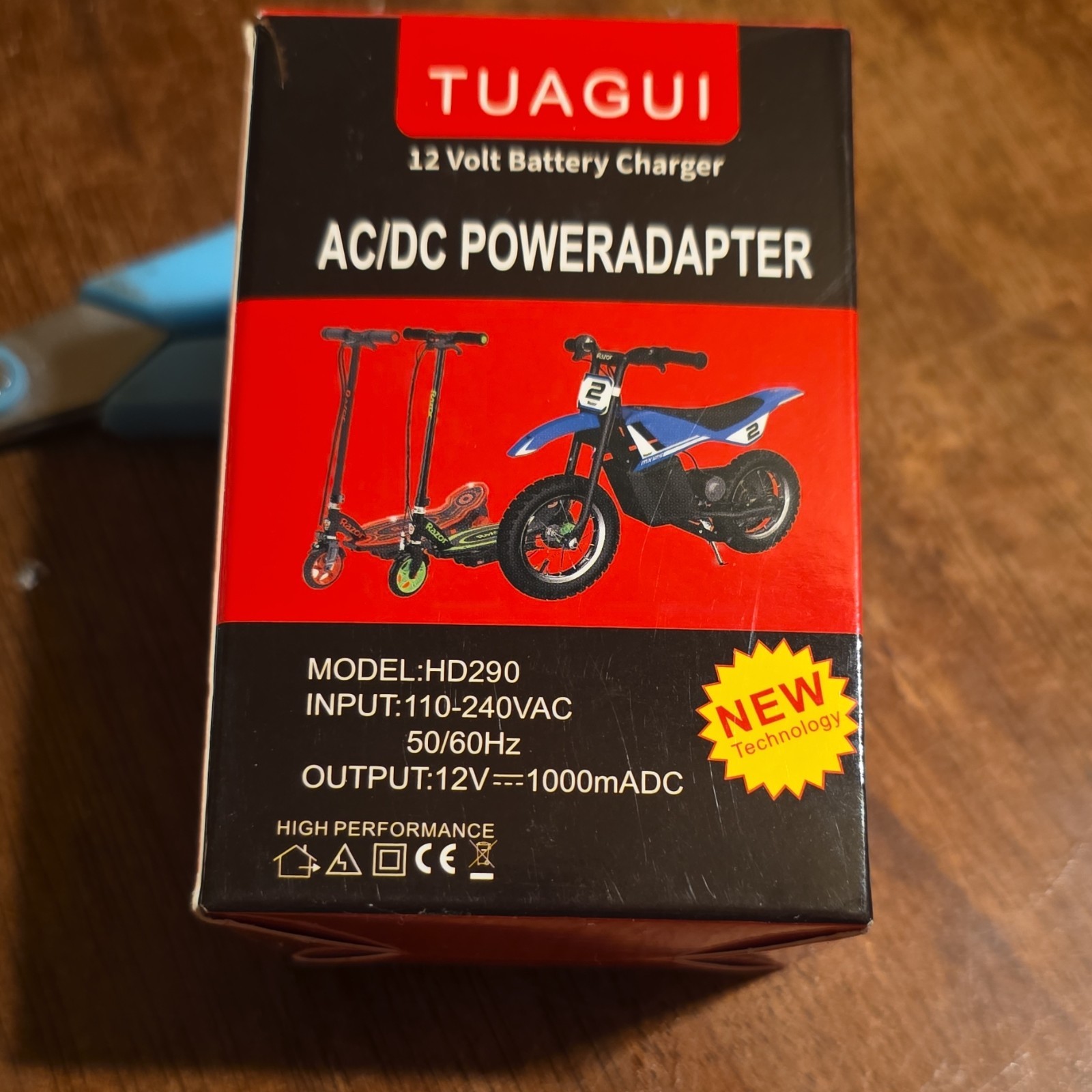 TUAGUI 12 Volt Battery Charger AC/DC Power Adapter HD290 for Ride-On Toys