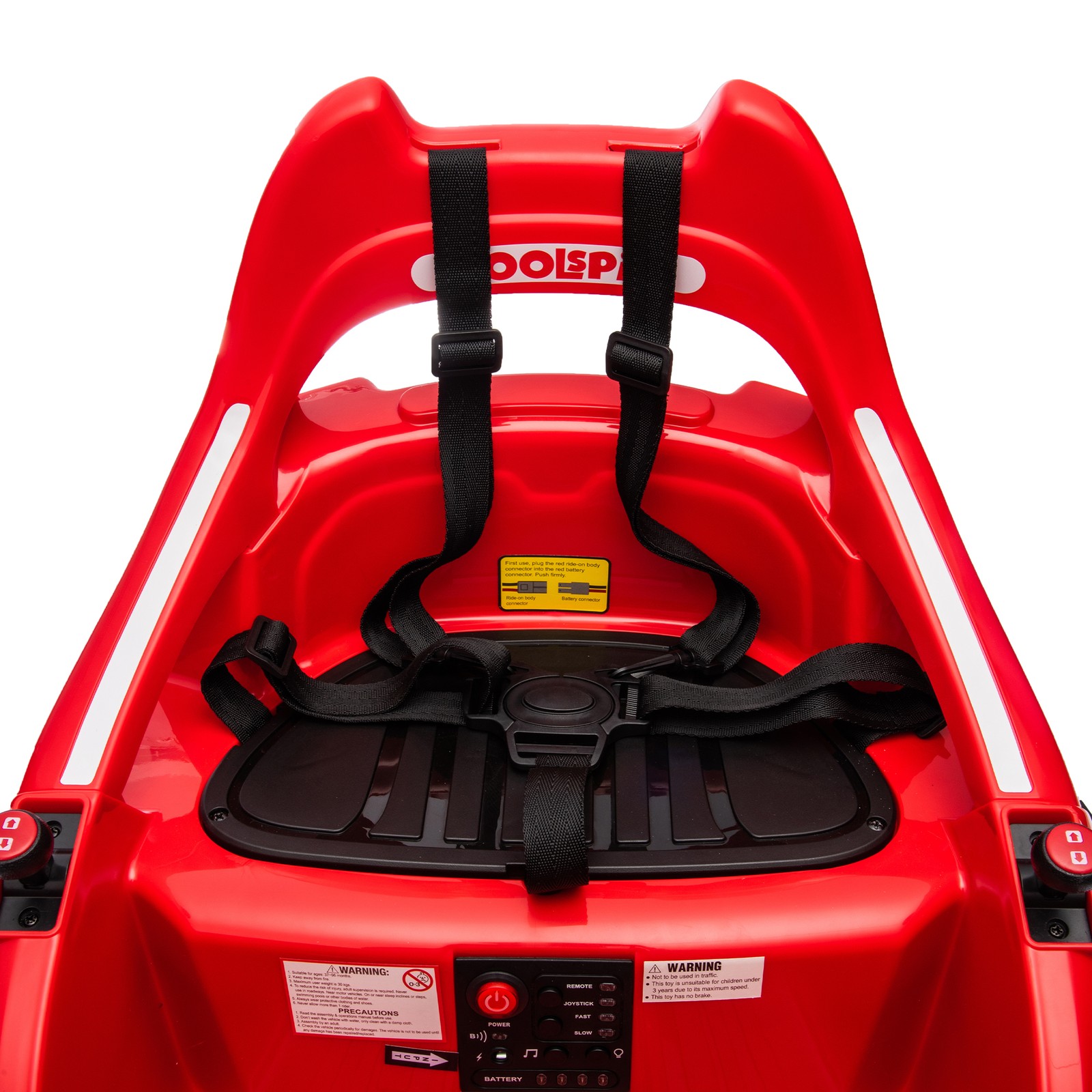 12V Ride on Bumper Car for Kids Electric Car for Kids 1.5-5 Years Old LED Red
