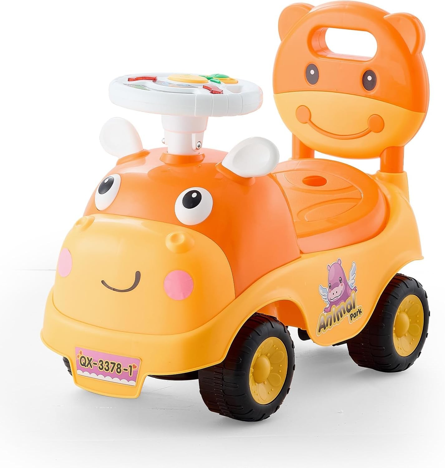 Lightweight Toddler Ride On Toy: Fun Push Car with Music for 19-36 Kids