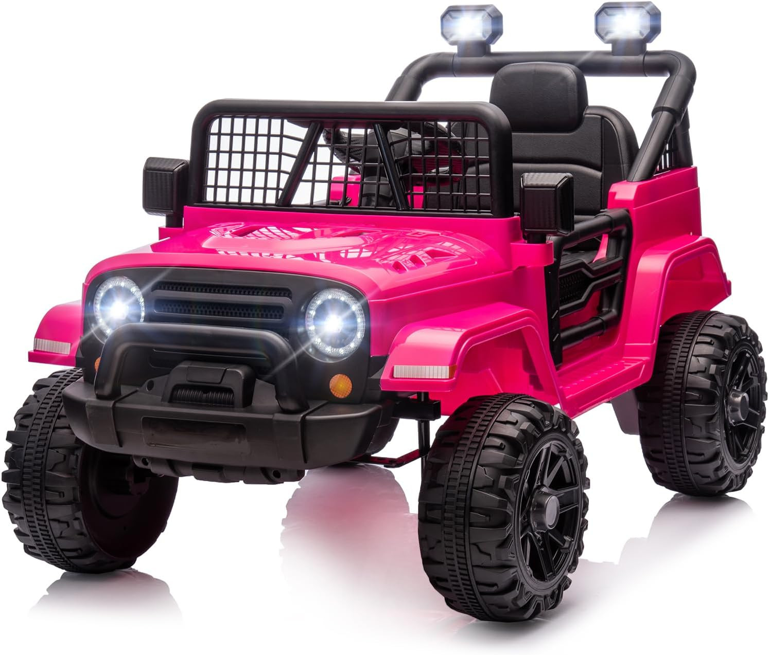 12V Kids Ride on Truck with Remote Control, 4 Wheels Battery Powered Kids Car, E