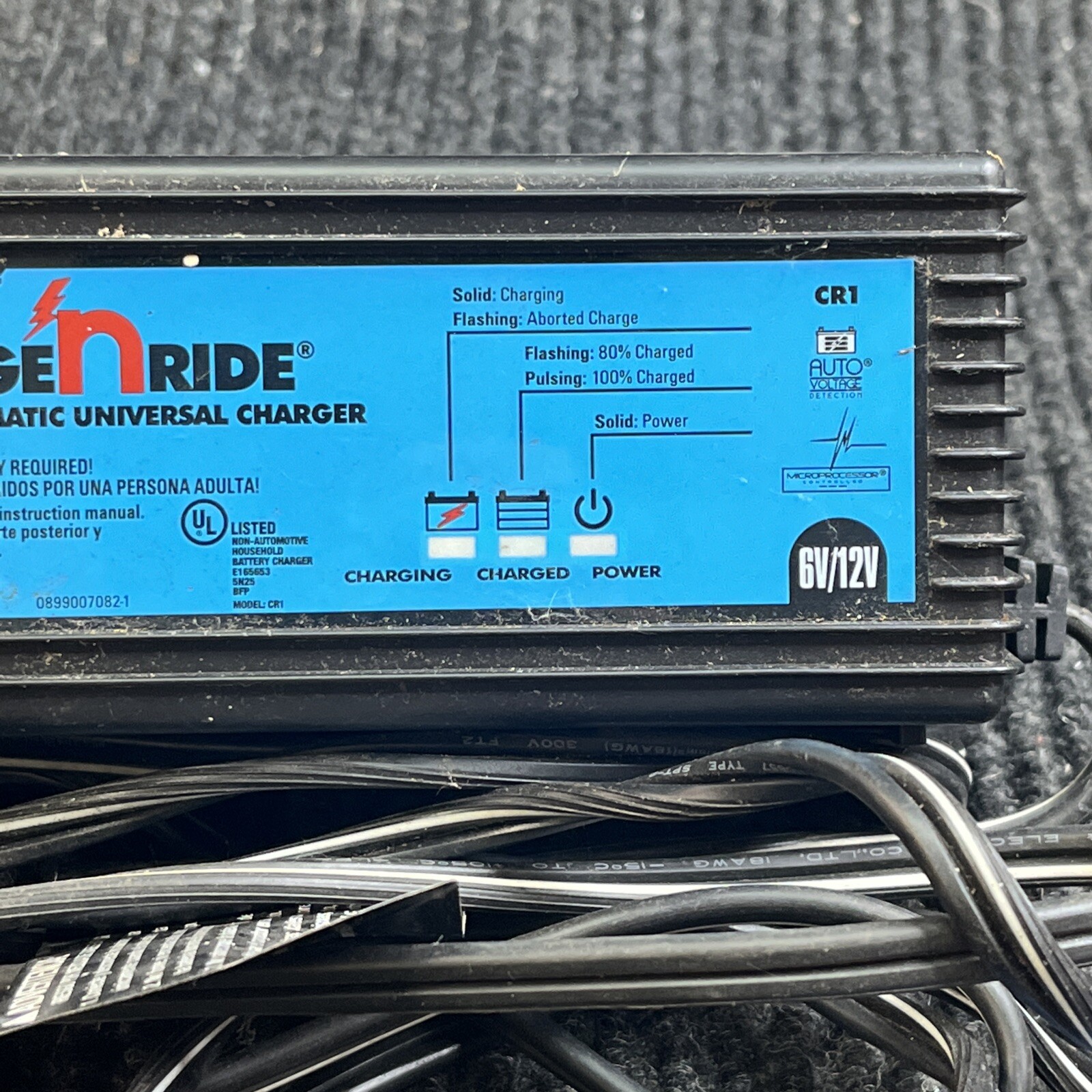 Schumacher Charge n Ride Charger Universal 3 Amp 6V/12V Automatic Kids Toys CR1
