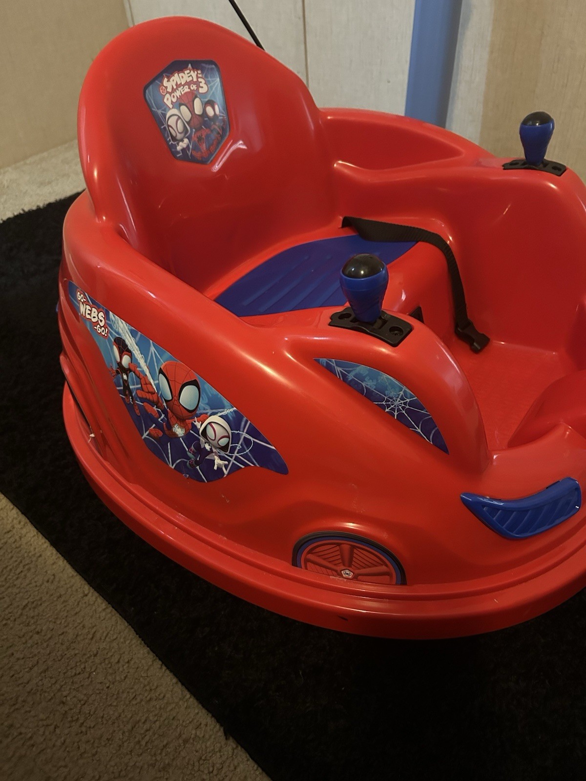 Marvel Spider Man Battery-Powered Bumper Car Ride-On, Ages 18-48 Months, Red