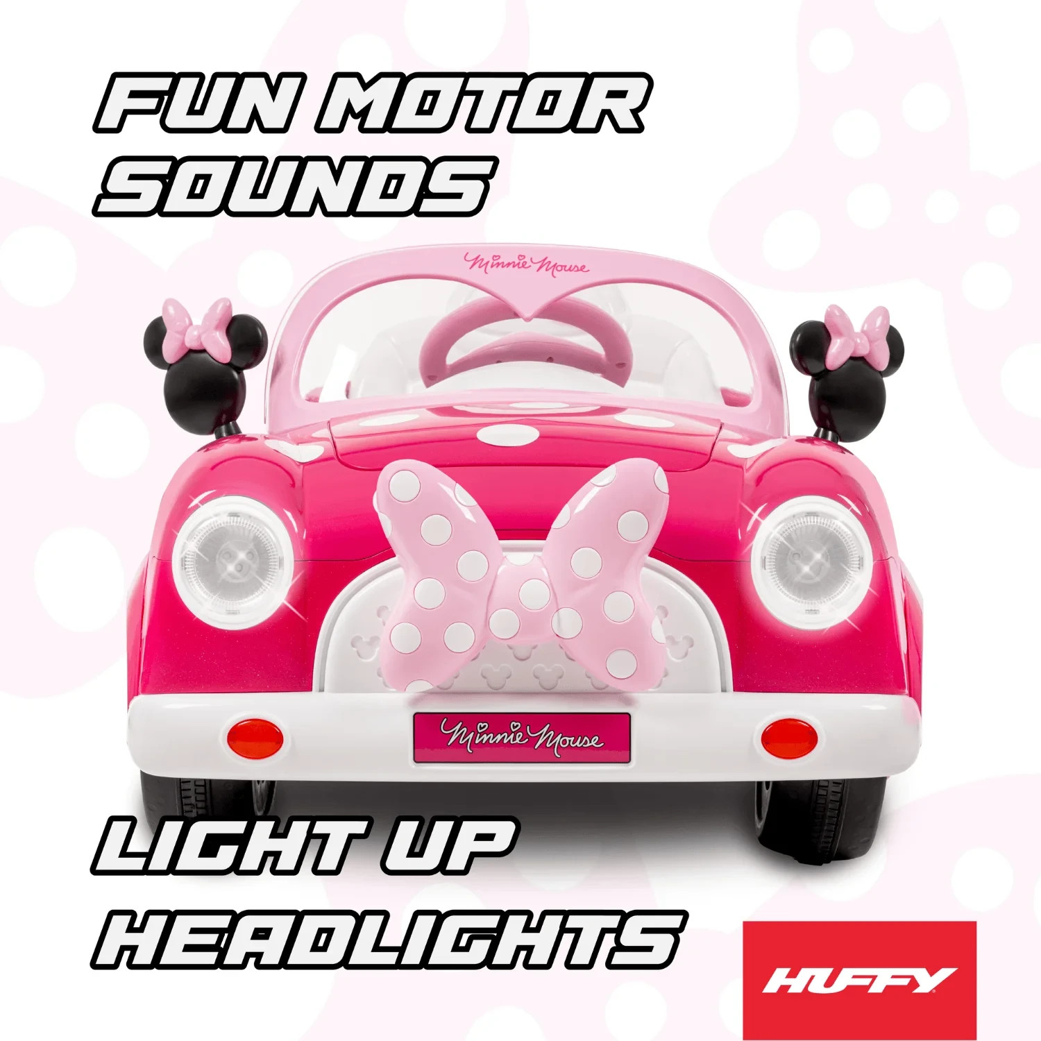 Huffy Minnie Mouse 6V Battery-Powered Ride-On Car for Kids Ages 3+