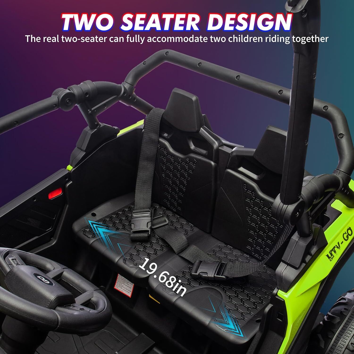 24V 2 Seater Ride On Car Truck Toys,Kids Ride on UTV with Parents Remote Control