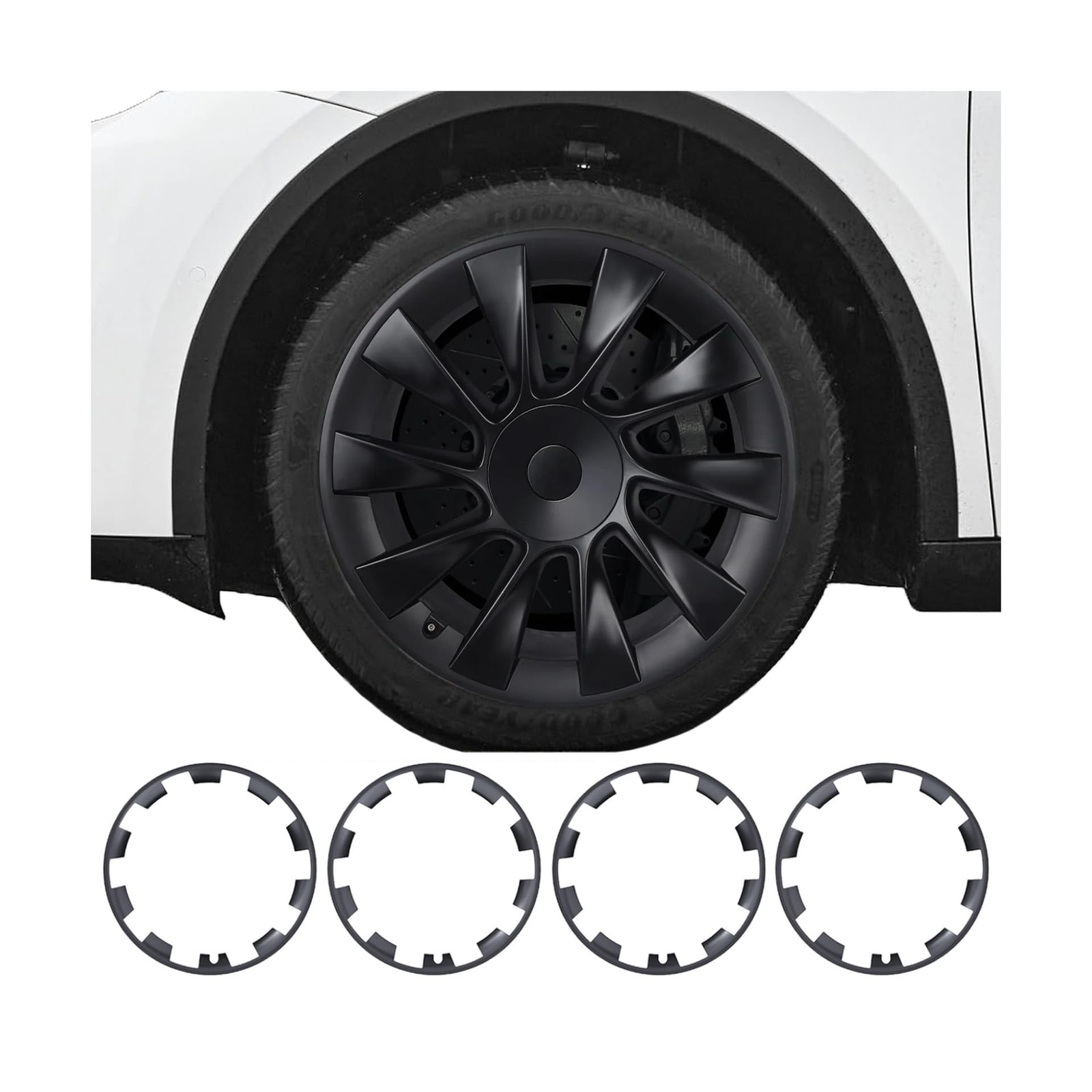 Wheel Rim Protector for Tesla Model Y 20 Inch Induction Wheels All-in-one Car…