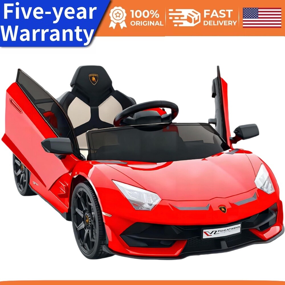 🍒Ride on Car for Kids 12V Licensed Lamborghini Electric Vehicles Battery Powere