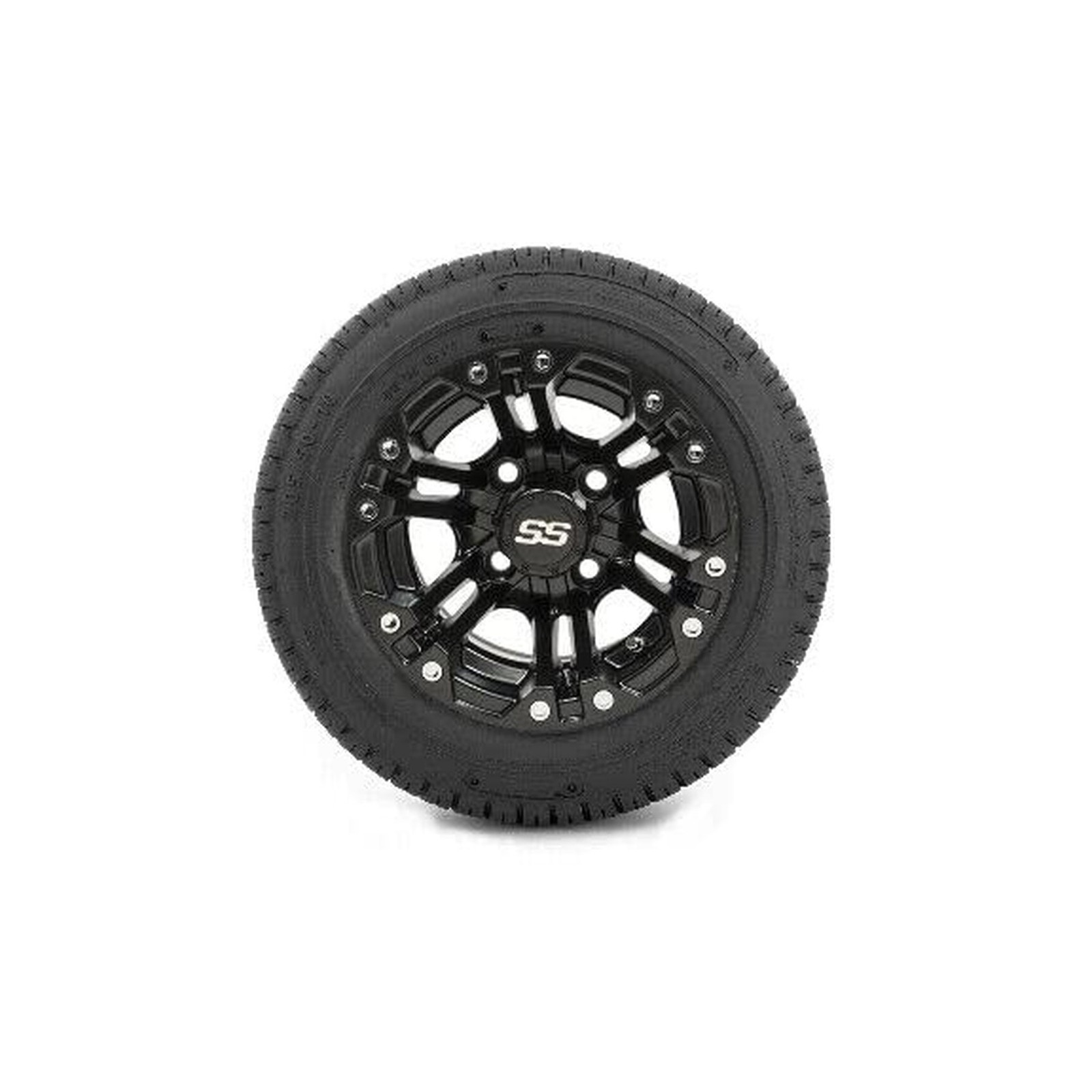 GTW 10 Inch Golf Cart Wheels and Tires Combo | Matte Black Specter Wheels on …
