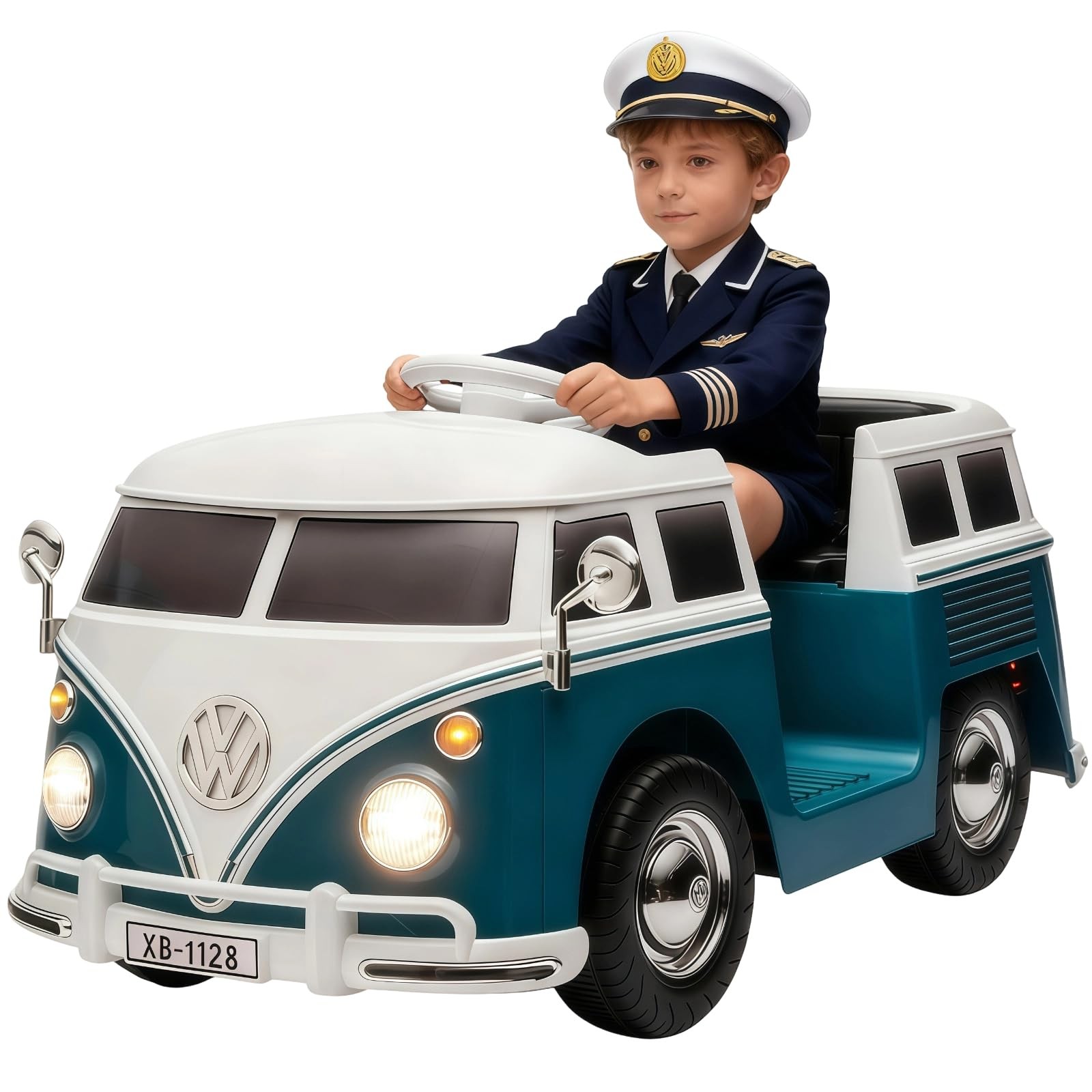 6V Licensed VW Ride On Bus 4.5AH Battery LED Horn Music Kids Gift