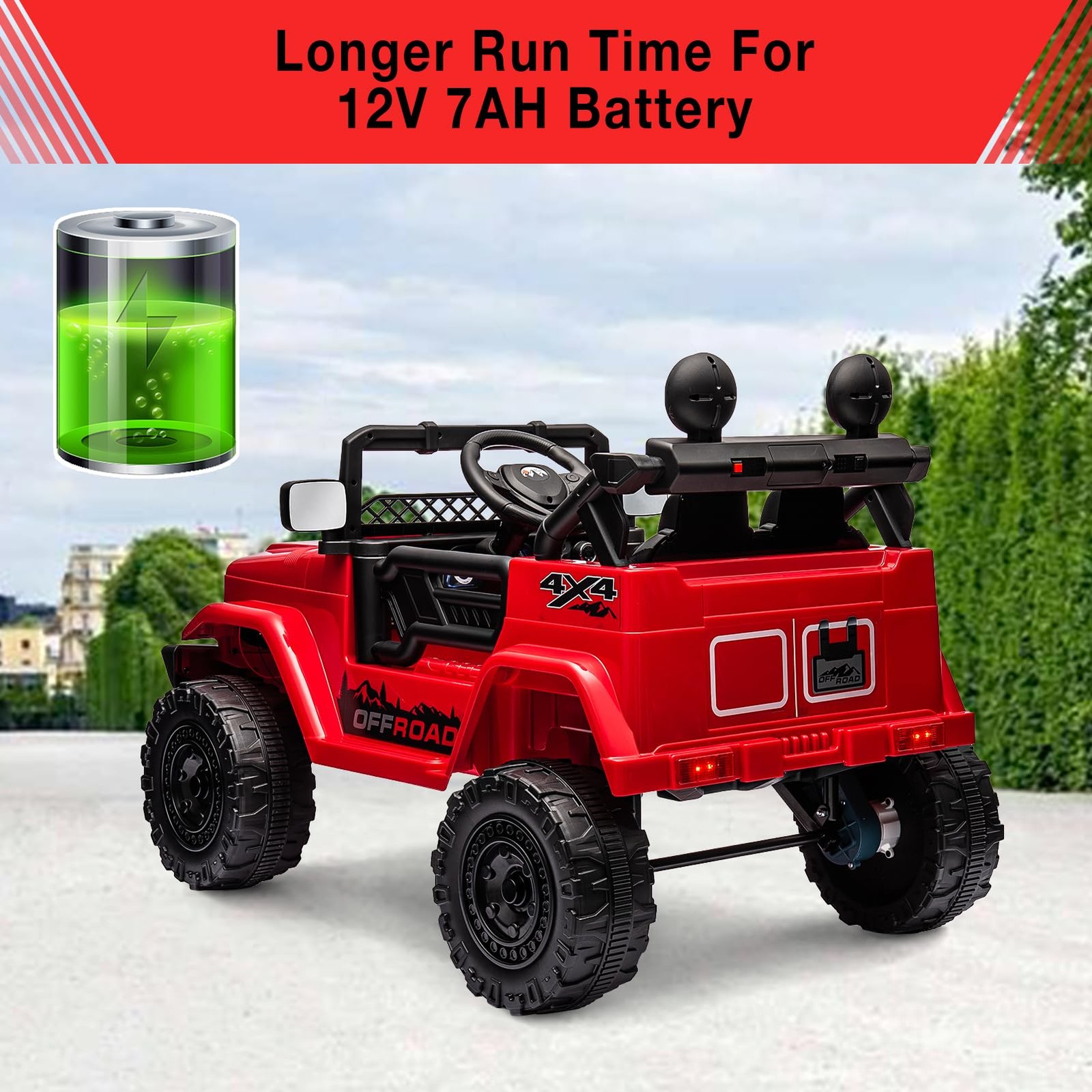 12V Electric Truck for Kids – Remote Control Car with Spring Suspension Ride-On