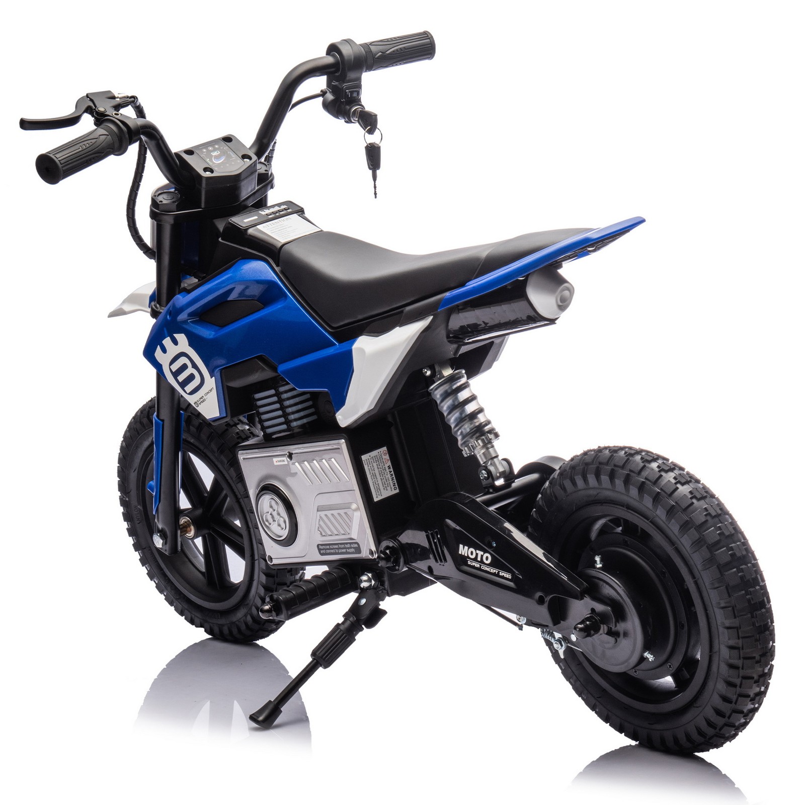 24V Kids Motocross Motorcycle 200W Hub Motor Ride-On Bike LED Music Toy