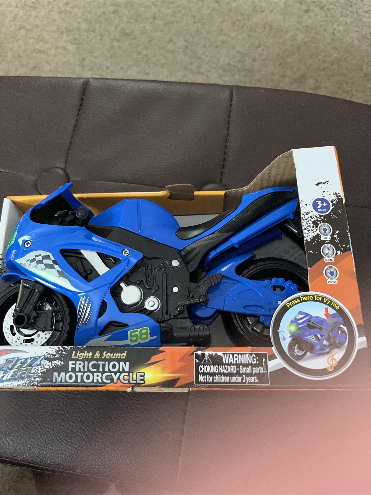 Raxx Wheel Light And Sound Friction Motorcycle
