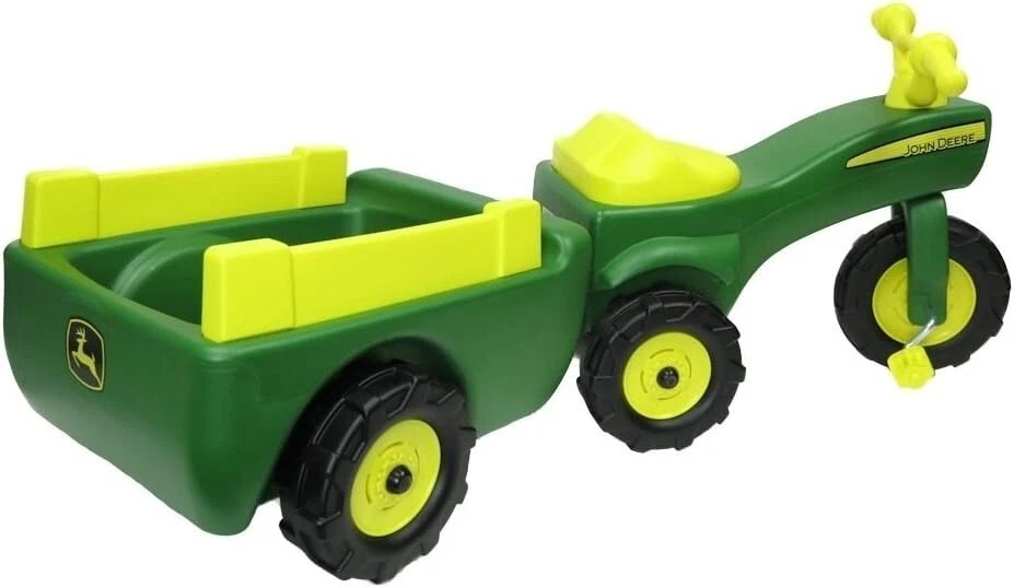Kids Ride On Pedal Tractor with Trailer John Deere Toys Indoor Outdoor Playing