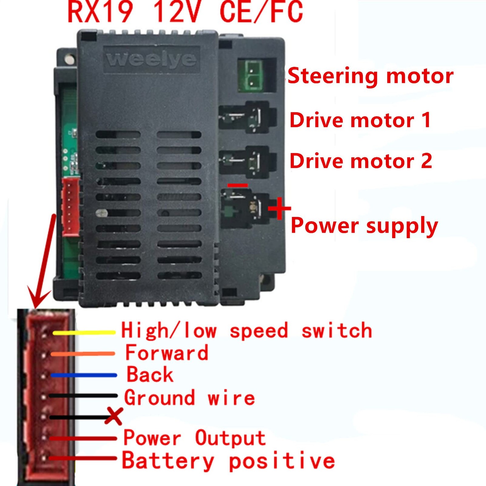 Ride On Car Control Box 12V Replacement Circuit Board