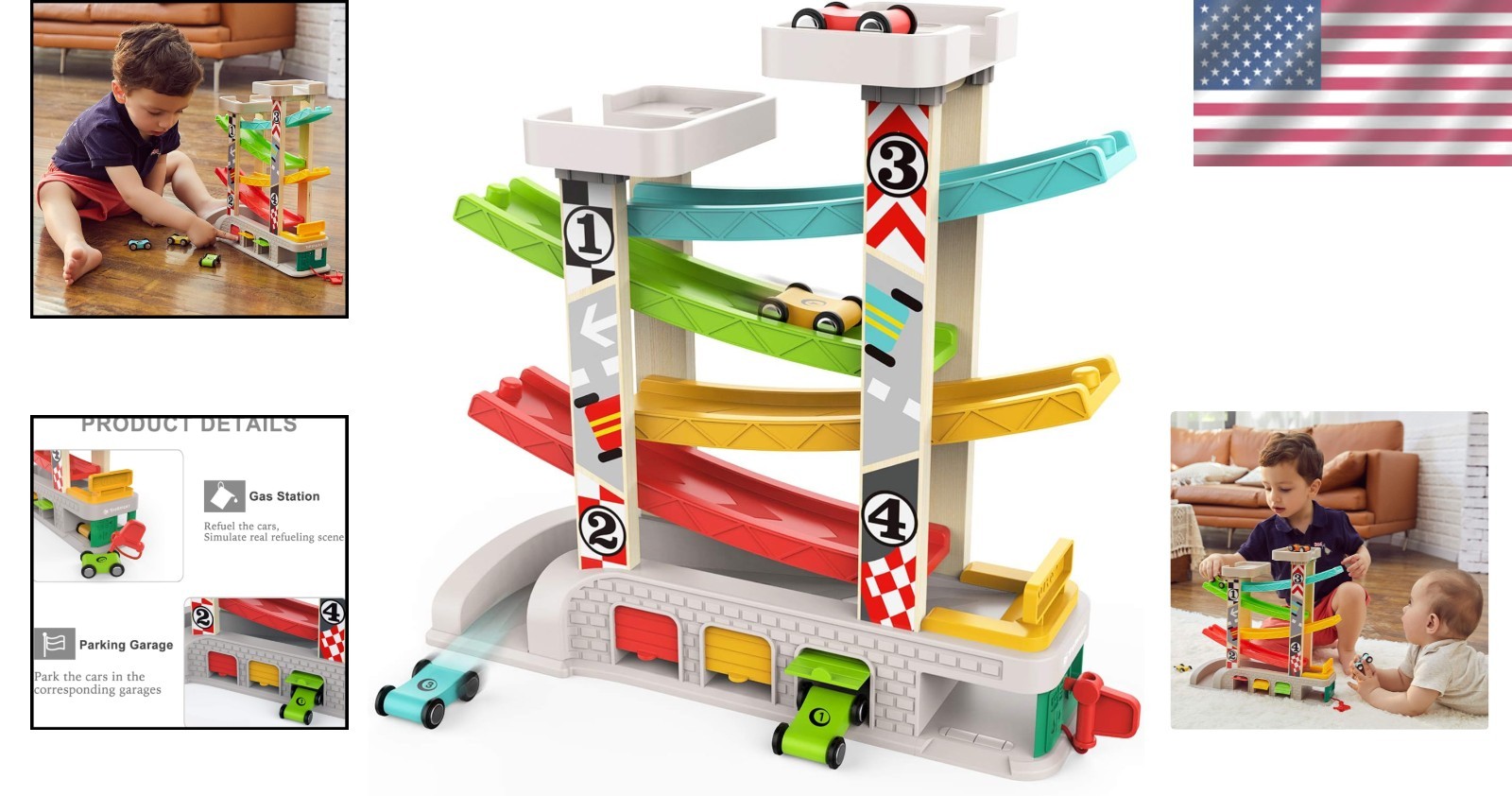 Colorful Race Track Toy for 18 Old