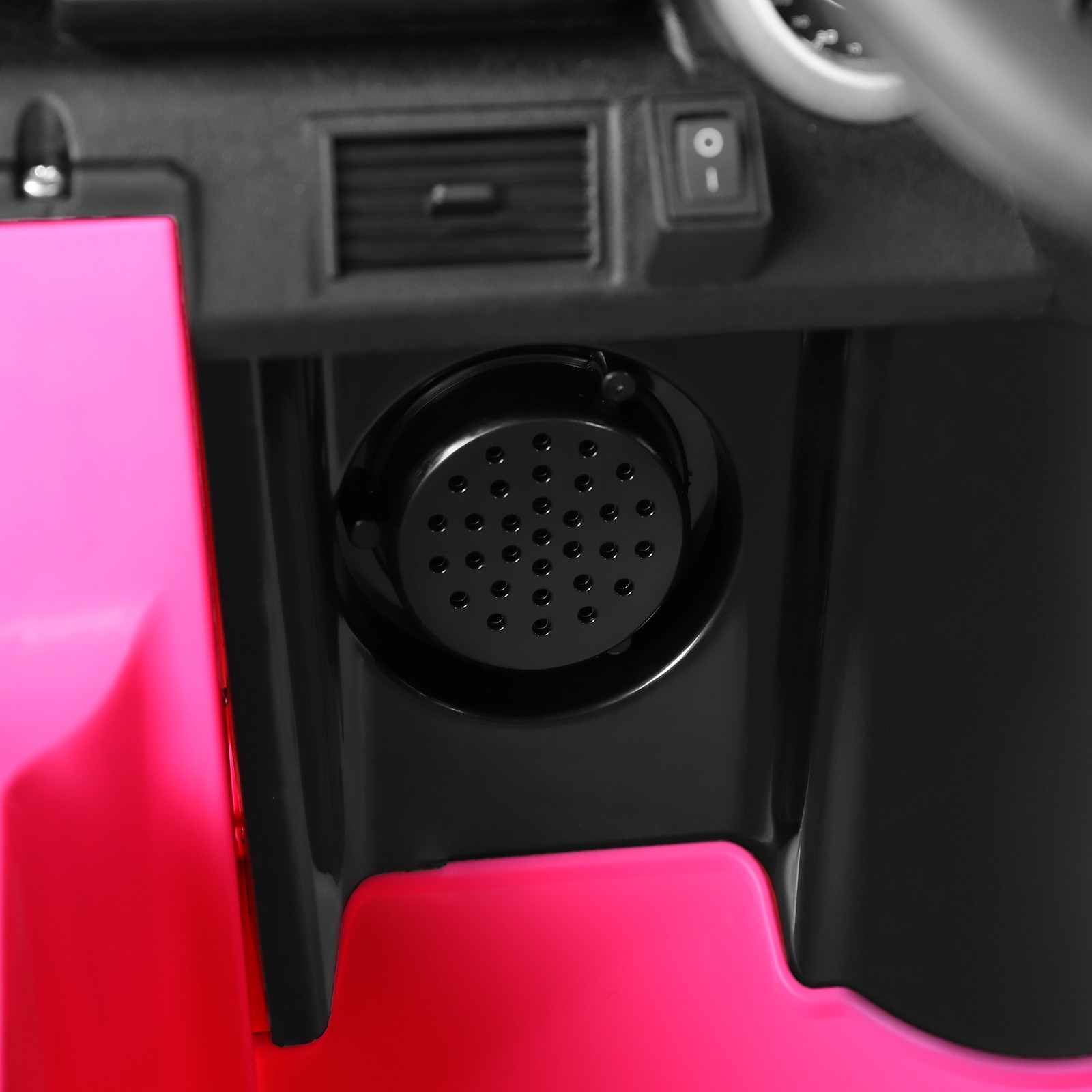 JOYLDIAS Electric 12V Kids Ride On Mercedes-Benz Car w/3 Speeds,LED,Remote,Pink