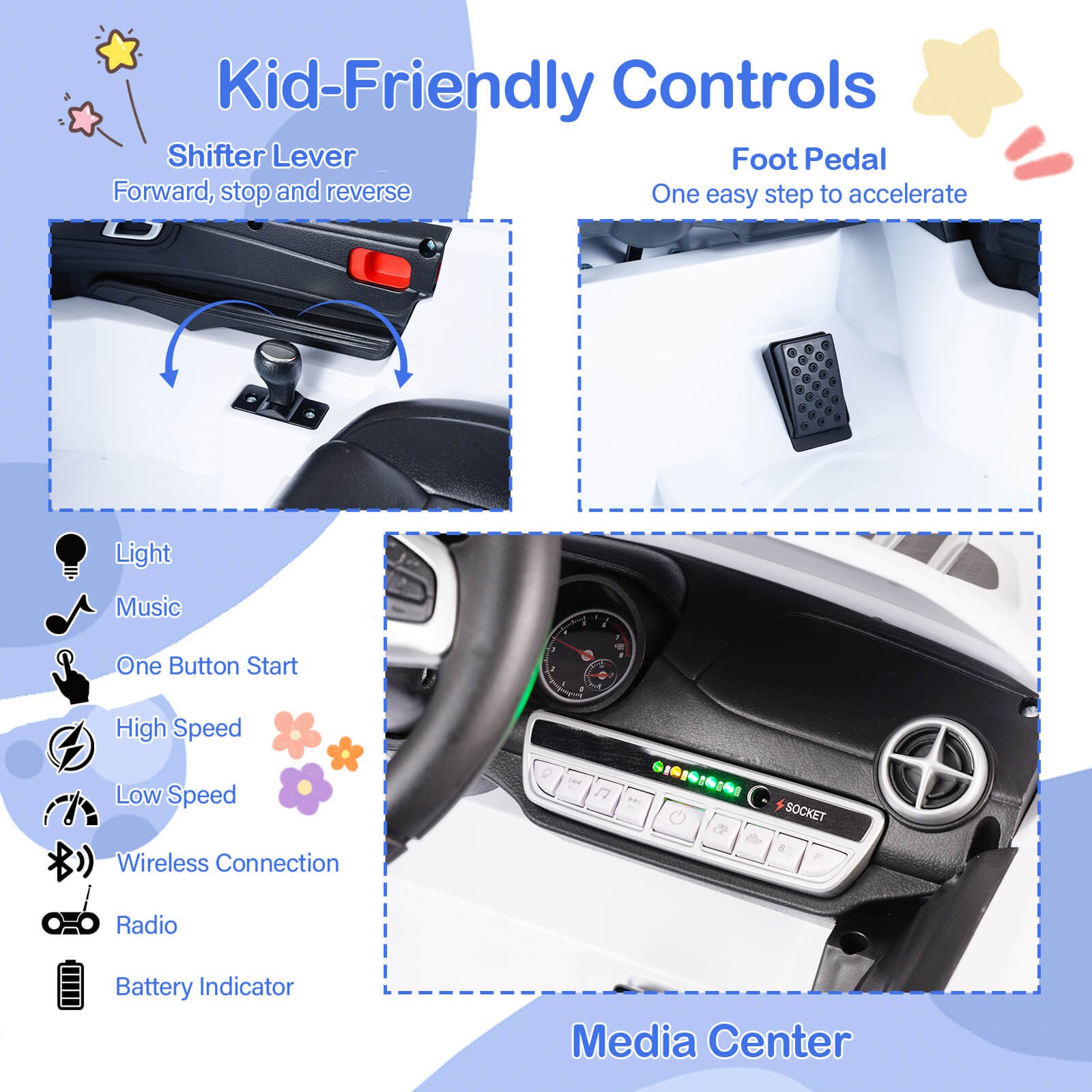 Licensed Mercedes-Benz SL R231 Kid’s Ride on Car 12V Electric Vehicle w/ Music