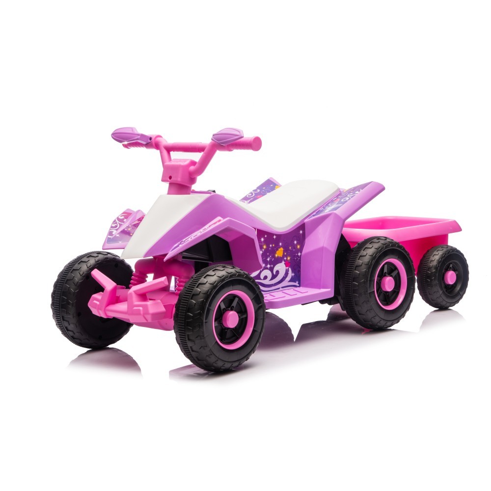 Electric Ride on ATV 4 Wheeler Battery Powered Quad Car Toy for Kids Toddler 3-6