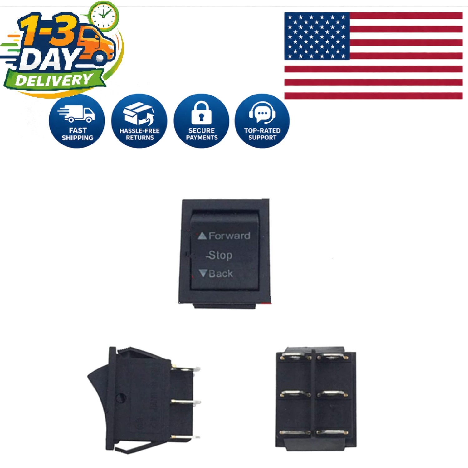 Replacement Push Button Switch Set for 6V & 12V Children’s Electric Cars