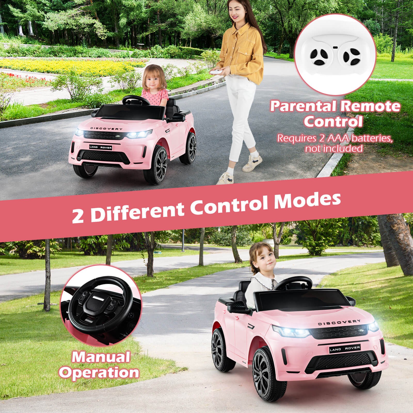 12V Kids Ride On Car Licensed Land Rover Electric Vehicle w/ Remote Control