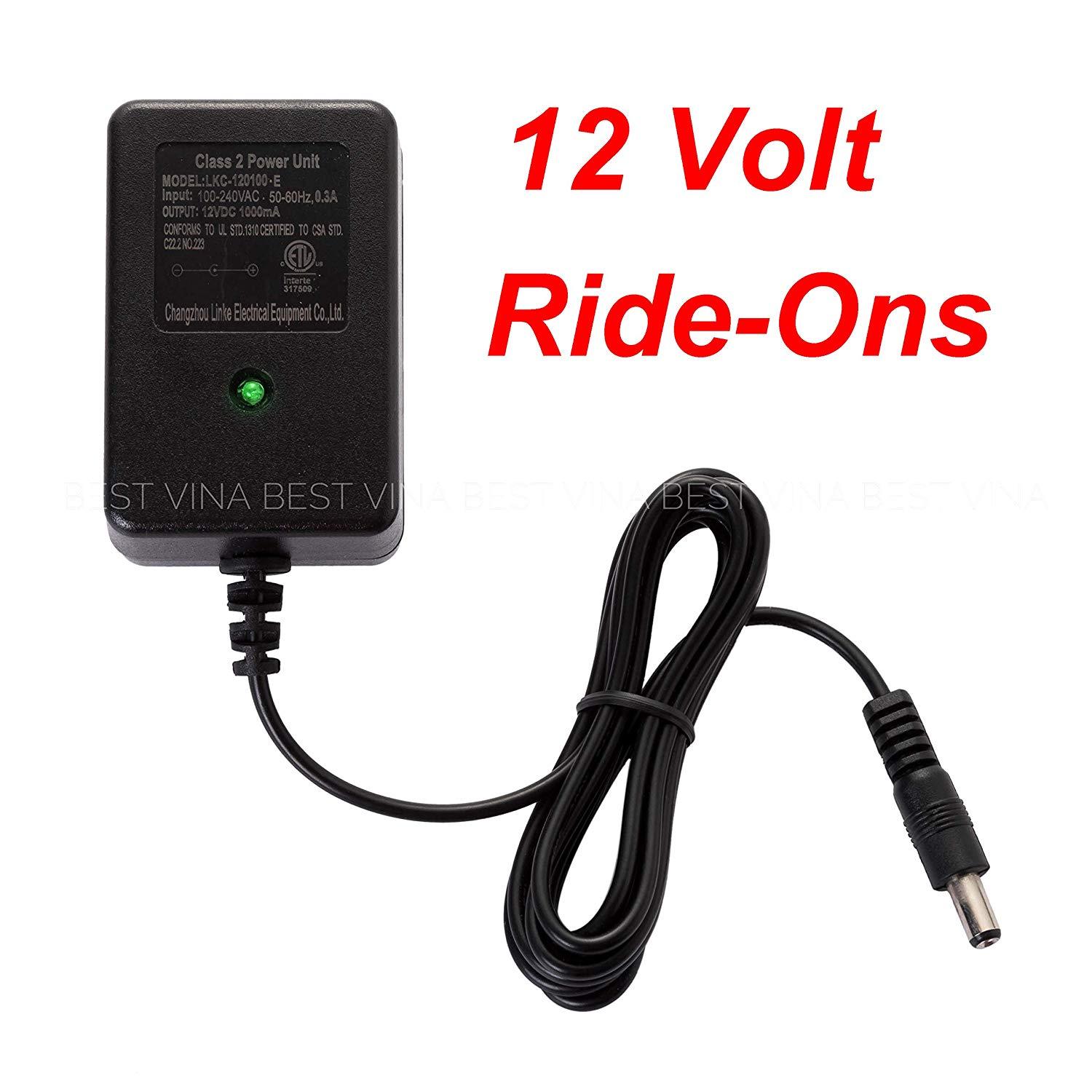 12V Charger for Kids Ride-Ons Car,for Kid Trax Dynacraft Wrangler SUV Ride-Ons