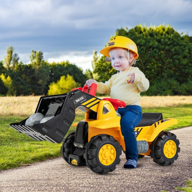 6V Battery Electric Kids Ride-on Bulldozer Toy Gift Kids With Adjustable Bucket
