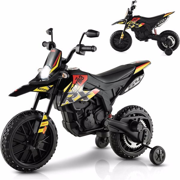 Kids Dirt Bike 12V Electric Off Road Motorcycle Training Wheel Music Toy Xmas US