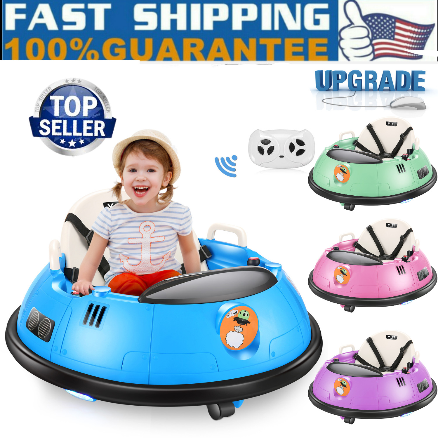 Toddler Bumper Car Electric Bumper Car for Kids w/Remote Control Bumping Gift🔥