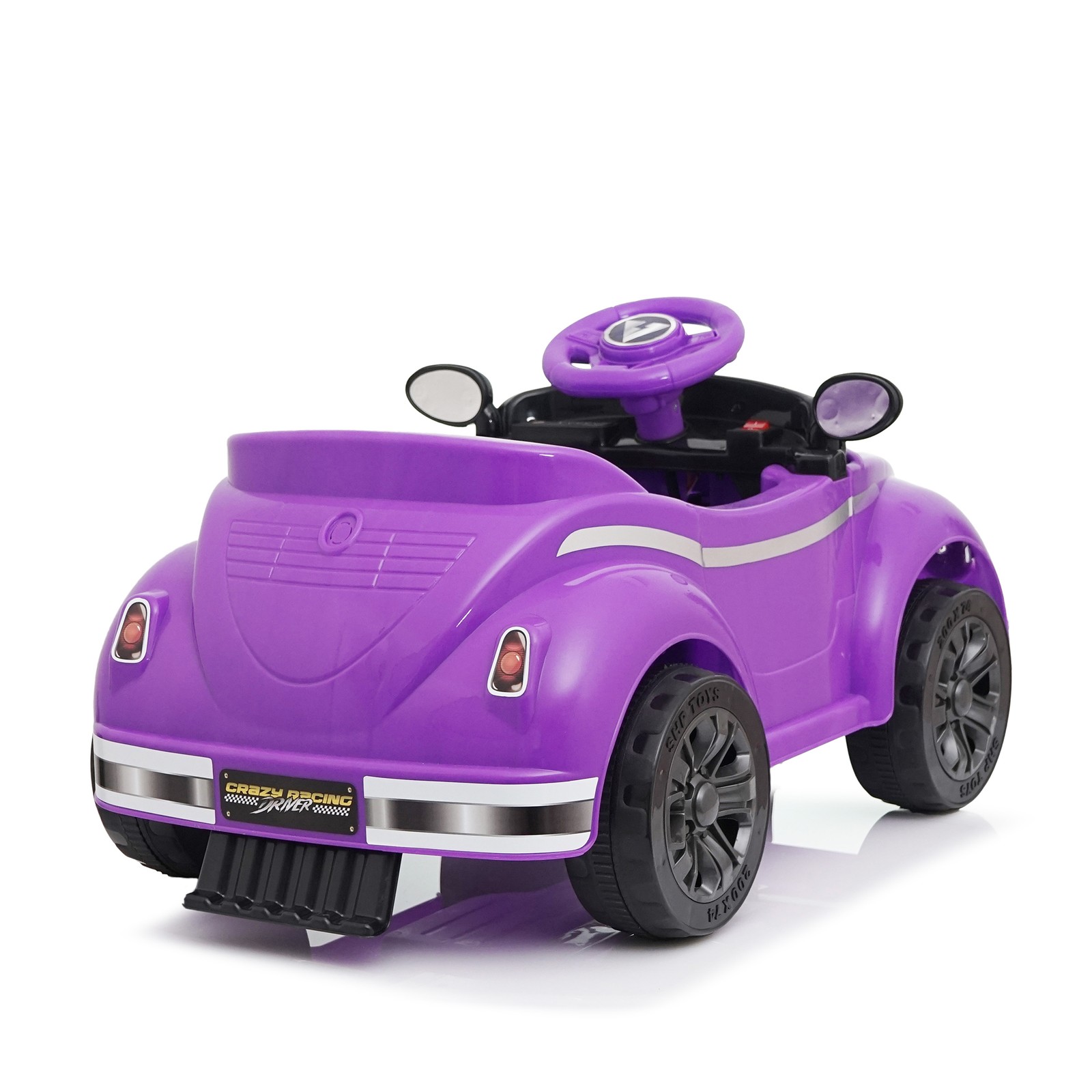 12V Kids Ride On Car Wheel LED USB & Bluetooth Suitable for Kids Aged 2-4 Purple